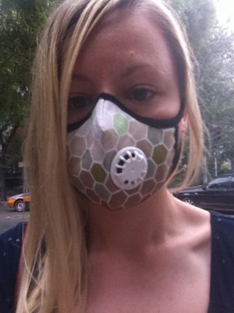 Pollution Mask Beijing- I wear it on very high pollution days. If I wore it on just 'high' pollution days and not 'very high' days I'd hardly have it off!