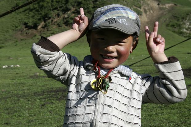 Tibetan Nomad Boy- he loved posing for photos