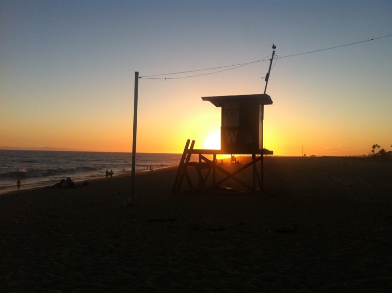 Sunset at Newport Beach The Wedge