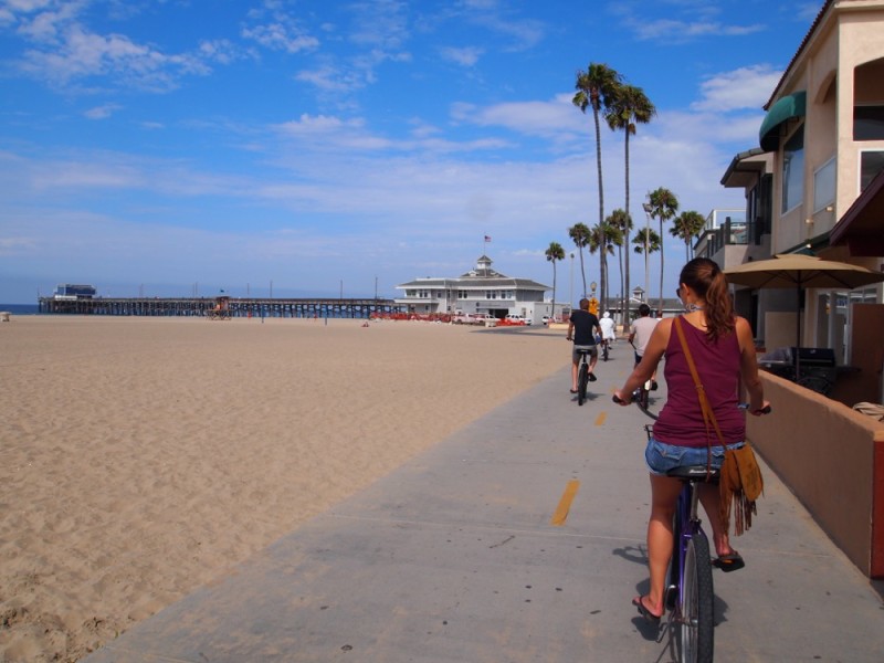 Cycling Newport Beach Boardwalk