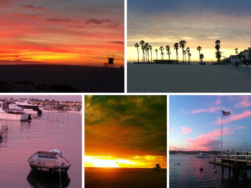 Sunset Newport Beach California